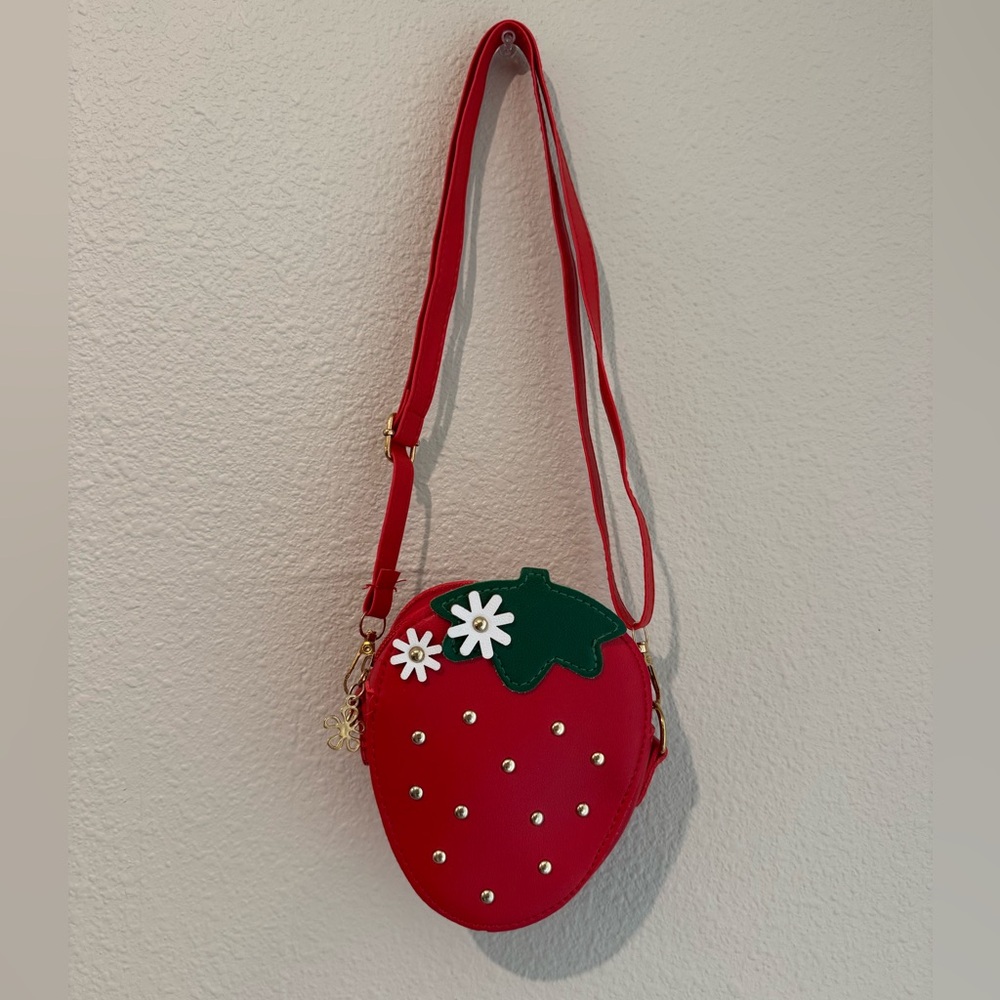 Strawberry Shaped Red Crossbody and/or Shoulder Bag